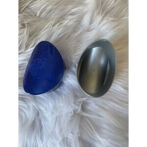 Vintage Pringles Chip Container Once You Pop can't Stop ~ clear blue and silver